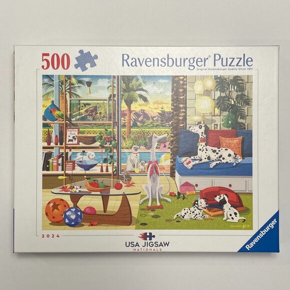 Ravensburger 'Pets of Palm Springs' USA Jigsaw Nationals 2024 - 500 Piece Puzzle - Picture 1 of 2